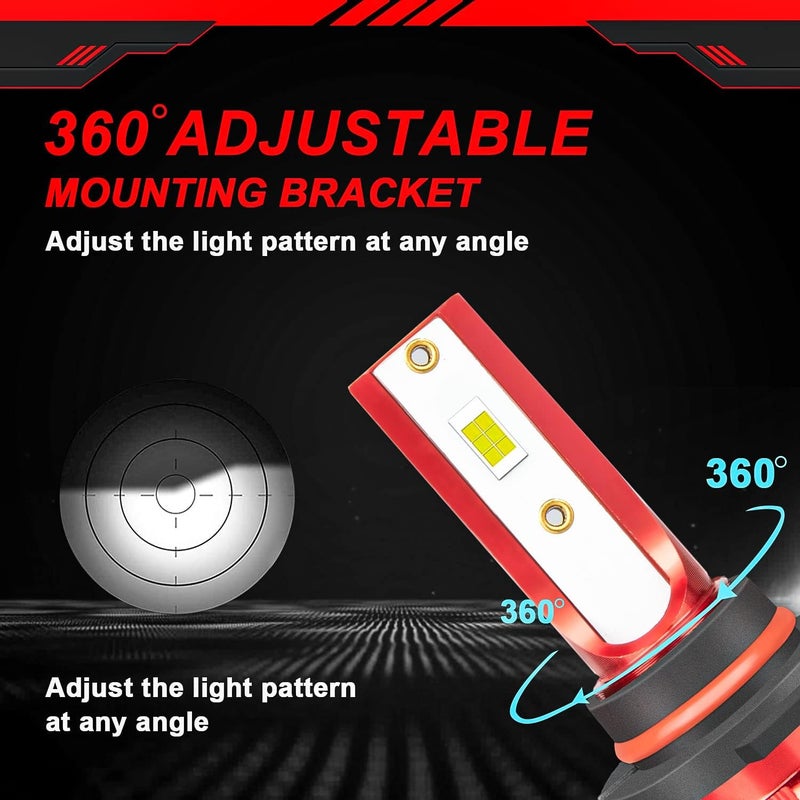 LTZXAP For GMC Acadia 2013-2019 Light Bulbs, 800% Brightness Hi and Lo Beam+Fog Light Bulbs, 6500K White, 36000LM Super Bright, IP68 Waterproof, Superfocused Beam Mode, 4PCS - Image 4